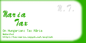 maria tax business card